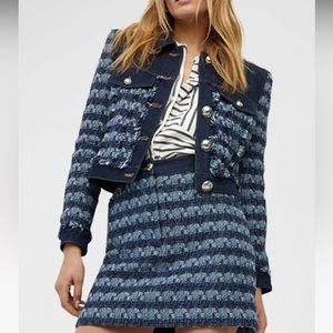 Veronica Beard Santo Woven Denim Jacket